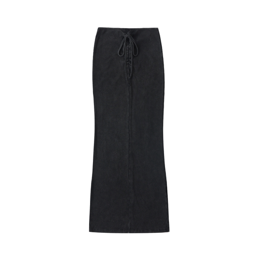 DRAWSTRING MAXI SKIRT