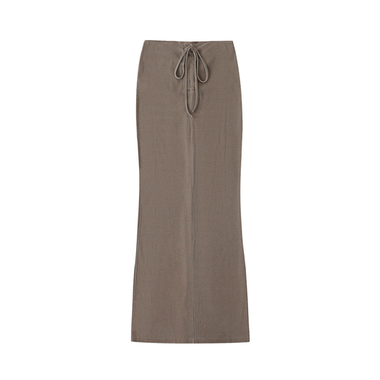 DRAWSTRING MAXI SKIRT