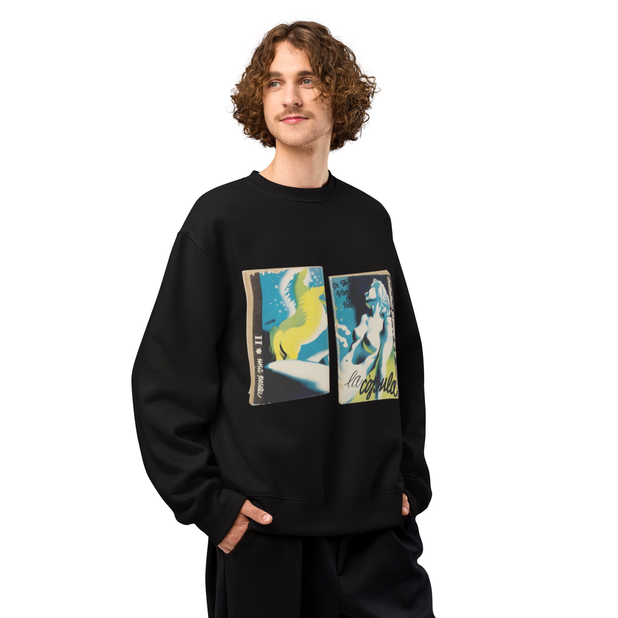 la copula unisex sweatshirt; black
